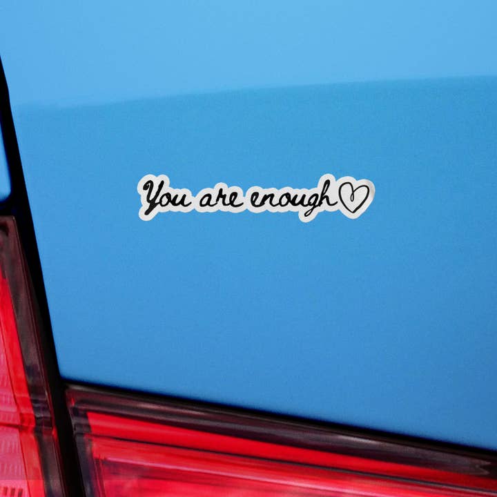 Sticker Bull - Vente Autocollant - Autocollant « You Are Enough » : autocollant inspirant, d’amour de soi, étanche, en vinyle pour bouteille d’eau et Hydroflask6
