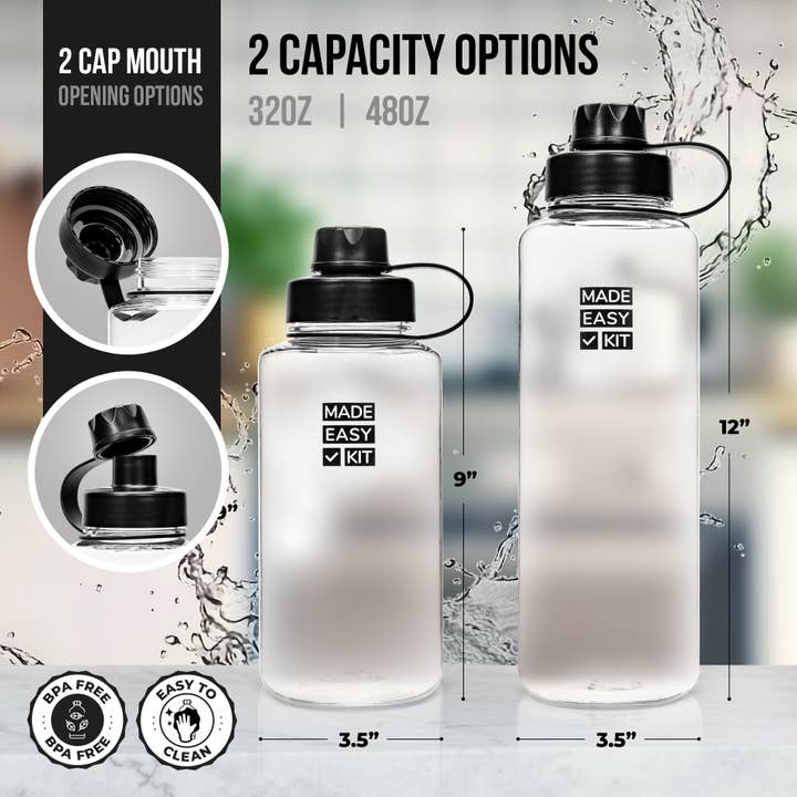 MADE EASY KIT - Wholesale Water Bottle - Made Easy Kit Tritan Plastic Water Bottle - BPA-Free