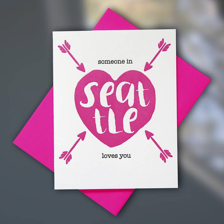 Someone in Seattle Loves You - Confezione da 6 per la vendita all'ingrosso da parte di Sky of Blue Cards