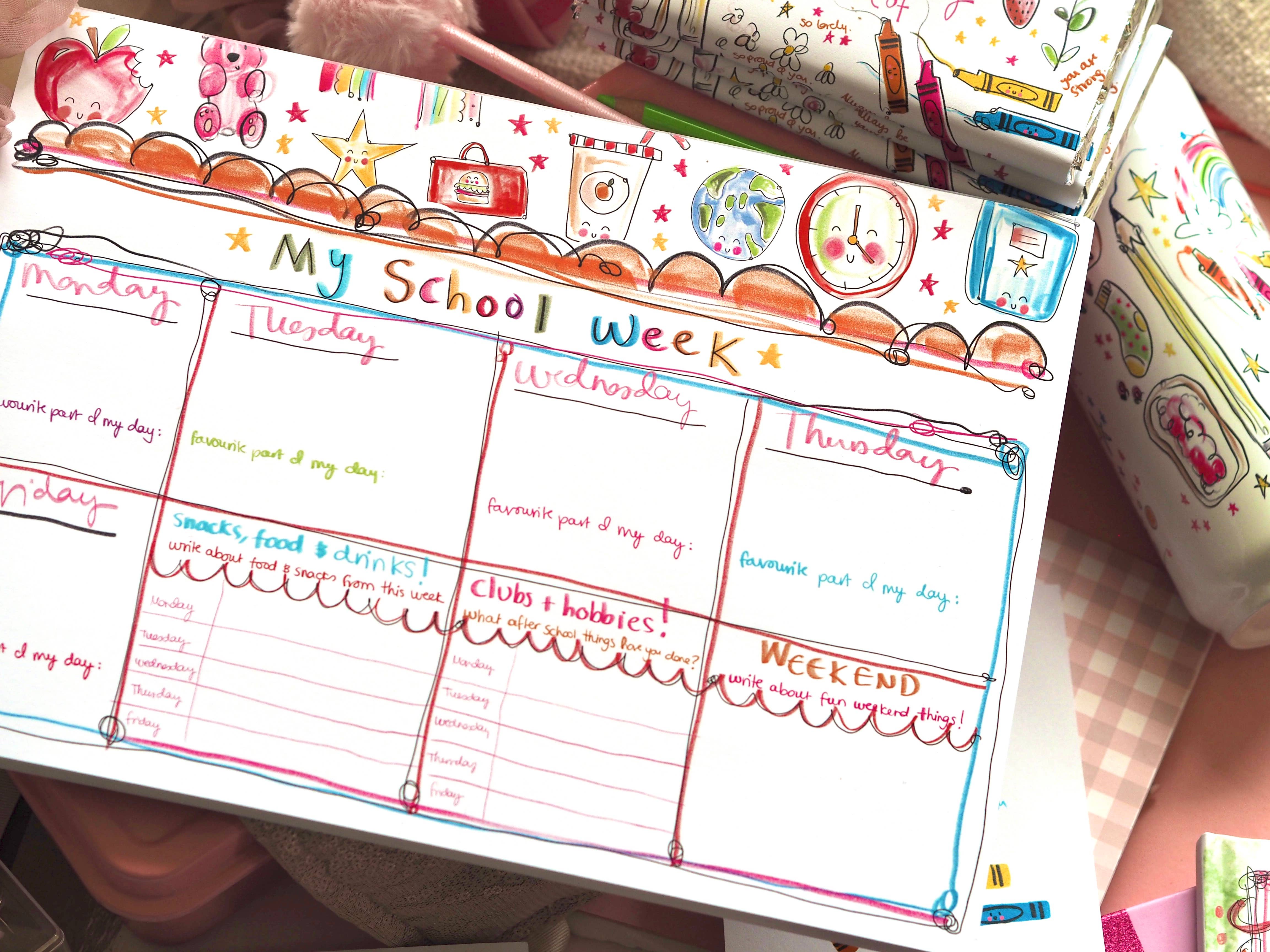Made by Leah – wholesale Planner – The ‘My School’ Week Desk Pad4