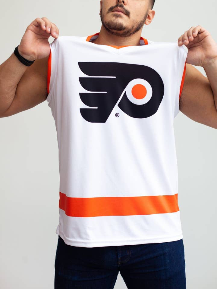 Canotta da hockey Philadelphia Flyers Away per la vendita all'ingrosso da parte di Bench Clearers