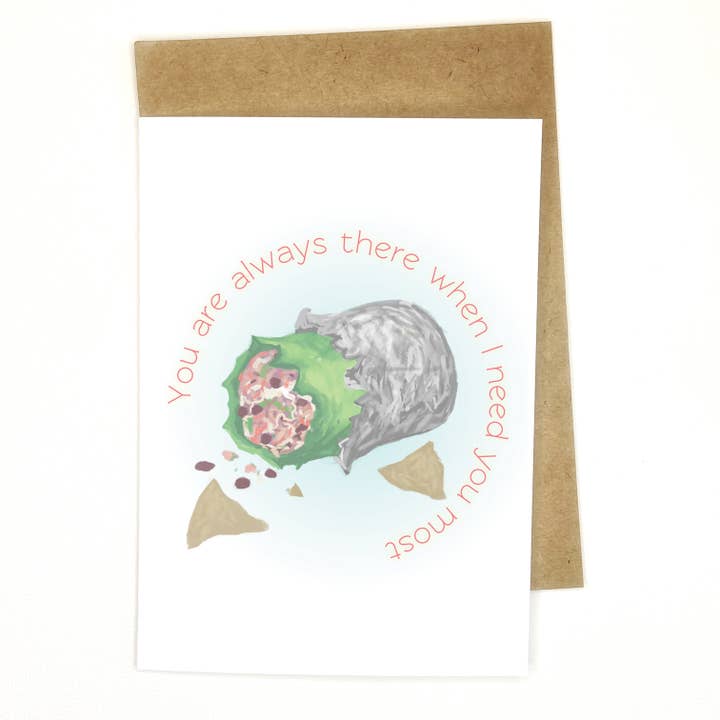 Burrito Love // Funny Love Greeting Card for wholesale by Awkward Affections