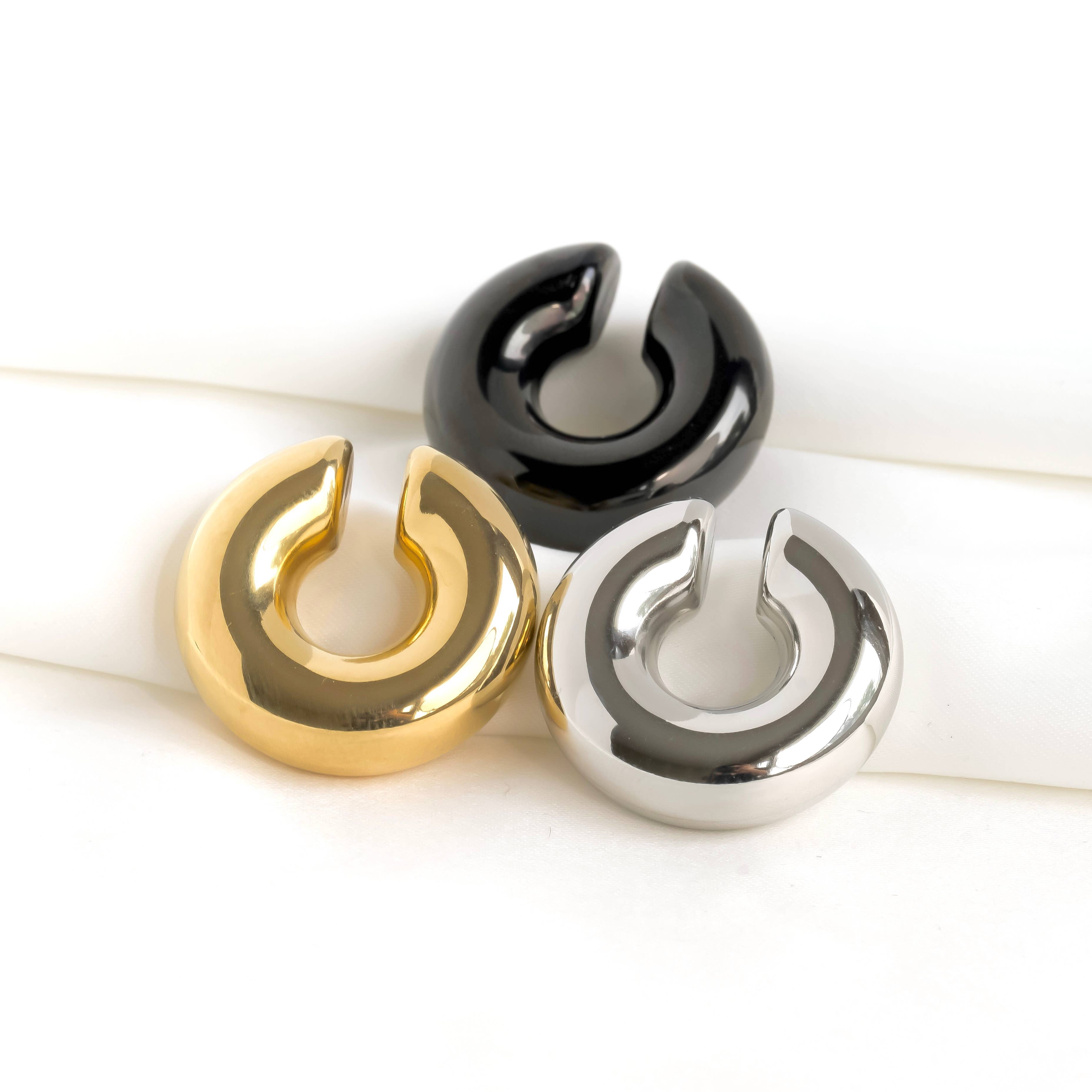 Blueyejewelry - Wholesale Cuff/Wrap Earrings - Oversized Chunky Ear Cuffs - Bold Stainless Steel Ear Cuffs4