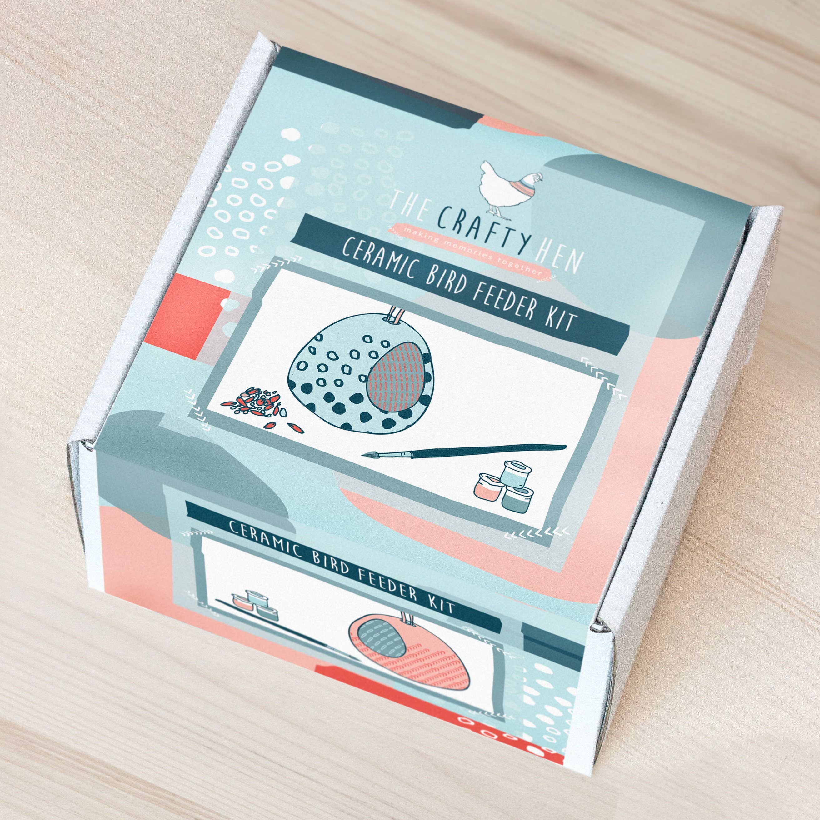 The Crafty Hen – wholesale DIY craft kit – Ceramic Bird Feeder Kit2