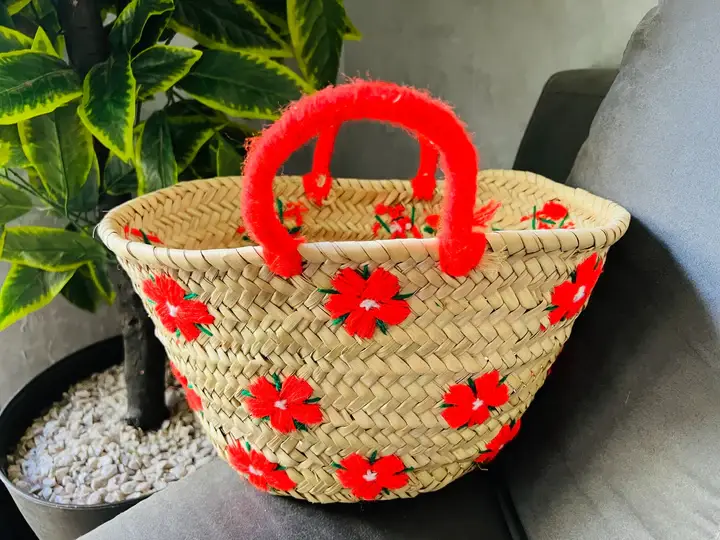 Moroccan Natural bazaar - Wholesale Tote Bag - Women's - Straw bag French Basket french market basket, custom bags10