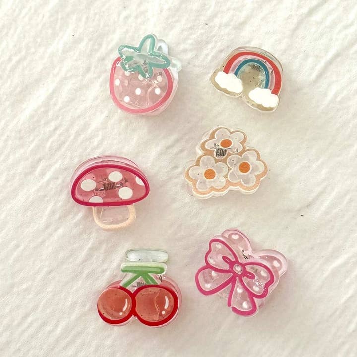 Assorted Mini Transparent Hair Claws Mix - DOLBI for wholesale by LoveLina