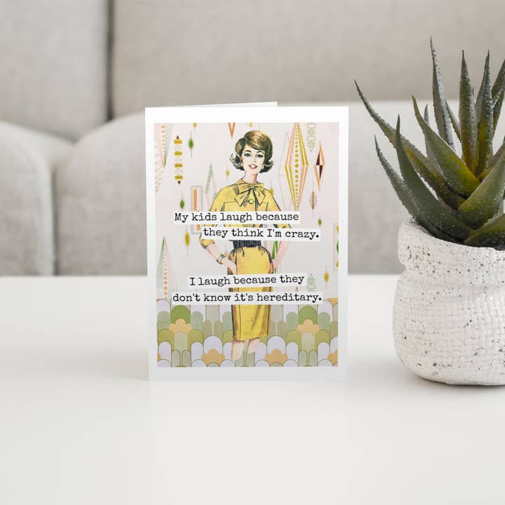 Raven's Rest Studio - Wholesale Mother’s Day card - Card. My Kids Laugh... Funny Greeting Cards. Mum Mom Mother1