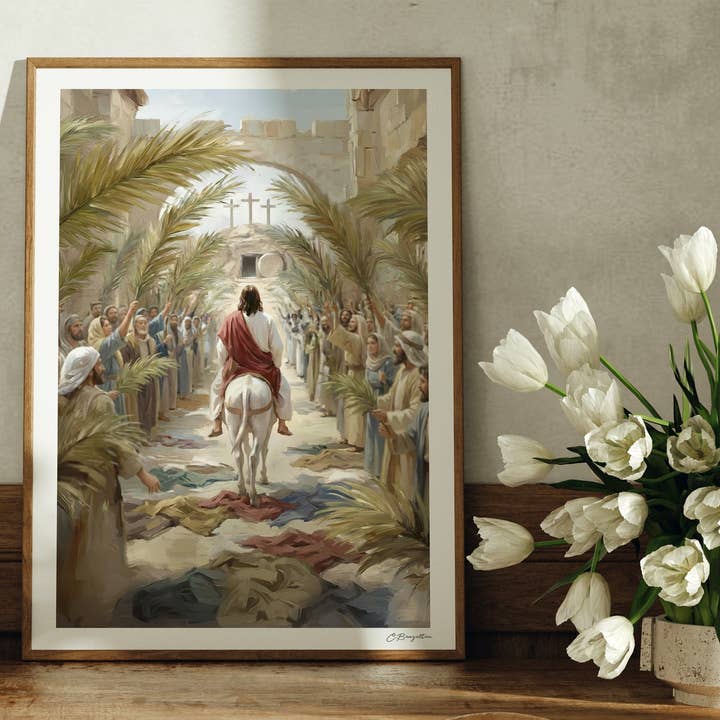Triumphal Entry #2 | Signed Handmade Art Print for wholesale by The Painted Gospel