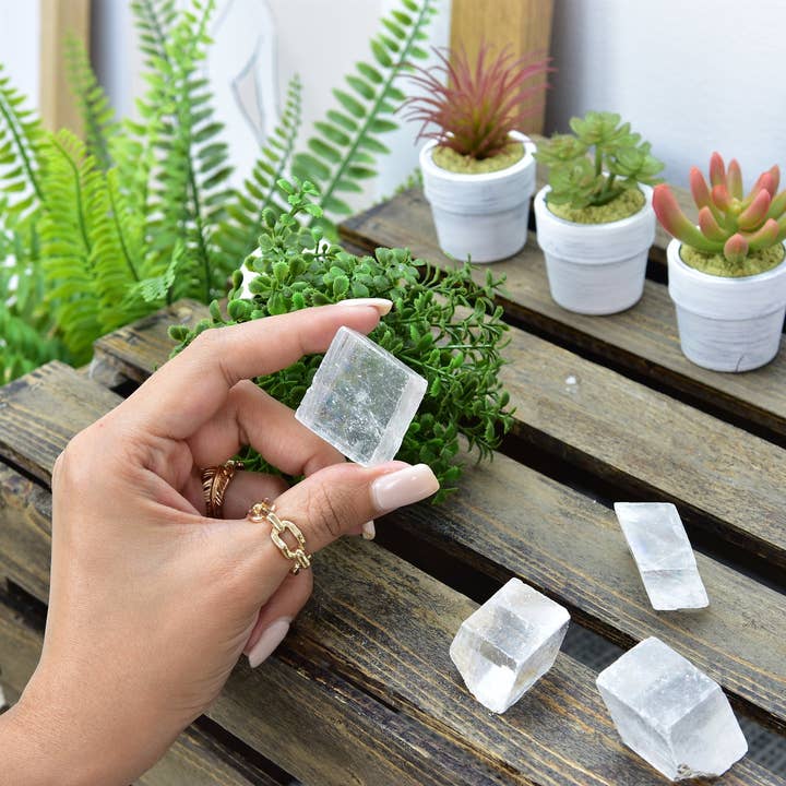 Yellow Tree Company - Wholesale Spiritual Stone/Crystal - Optical Calcite | Optic Calcite | Iceland Spar | Raw Natural Clear Calcite