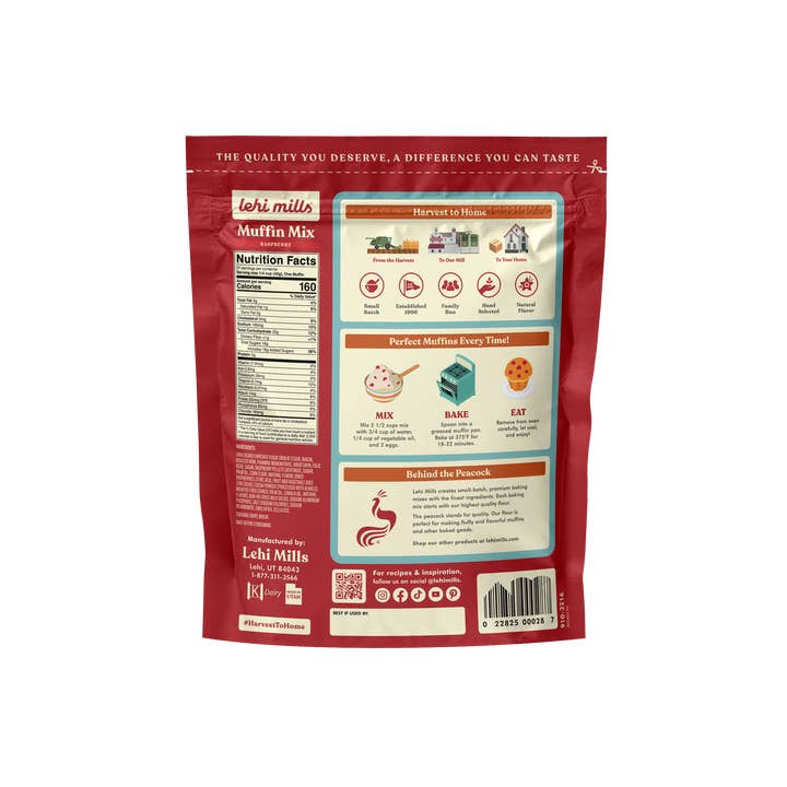 Lehi Mills - Wholesale Muffin Mix - Raspberry Muffin Mix