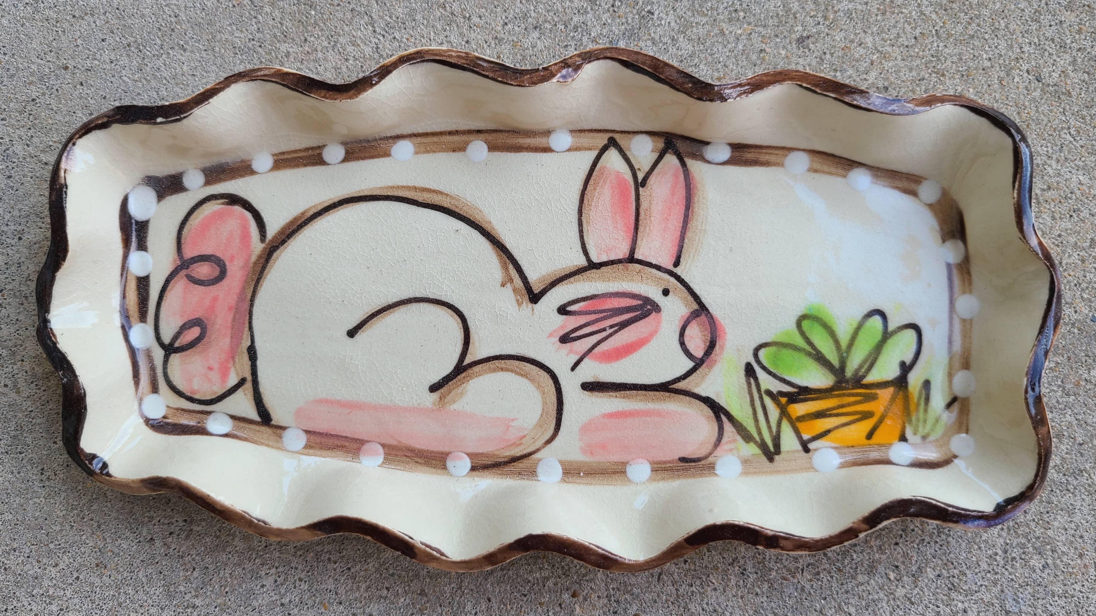 Heartfelt Traditions - Wholesale Decorative Plate/Dish/Bowl - Mint Dish (Bunny Carrot)0