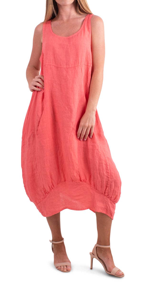 Gigi Moda - Wholesale Dress - Women's - Pure Linen Sleeveless Dress19