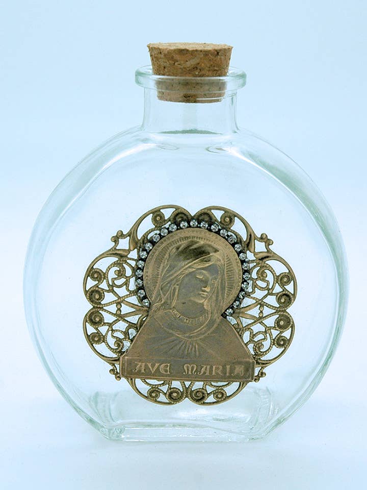 VHWB29- Vintage Holy Water Bottle, Ave Maria for wholesale by Contreras Designs