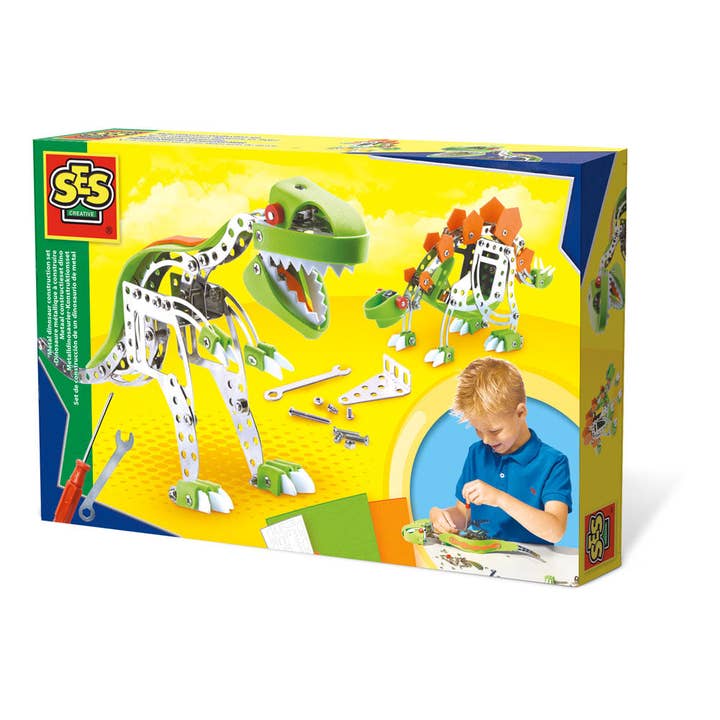 SES CREATIVE Metal Dinosaur Construction Set, Unisex, Ages S for wholesale by Meroncourt Europe Ltd