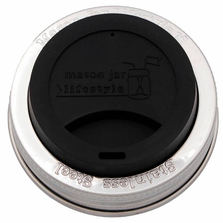 Mason Jar Lifestyle - Vente Couvercle de boisson - Couvercle en silicone avec bande en acier inoxydable pour bocaux12