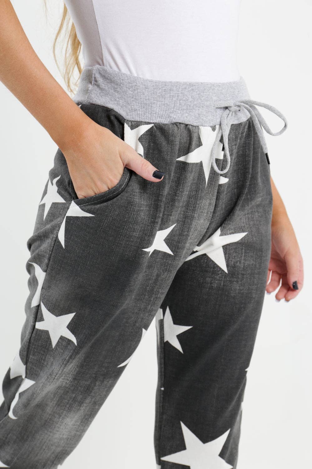 Miss Bold – wholesale Byxor - Dam – Italienska stjärntryckta fickor Bomullsbyxa för damer10