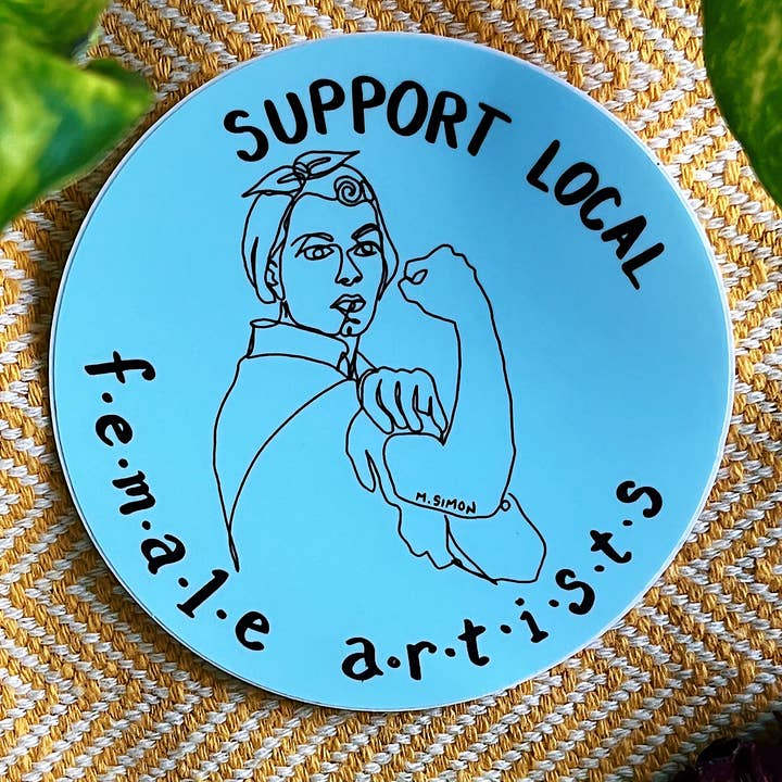 She Can Do It Vinyl Sticker • DoodleAllDayy for wholesale by Doodlealldayy