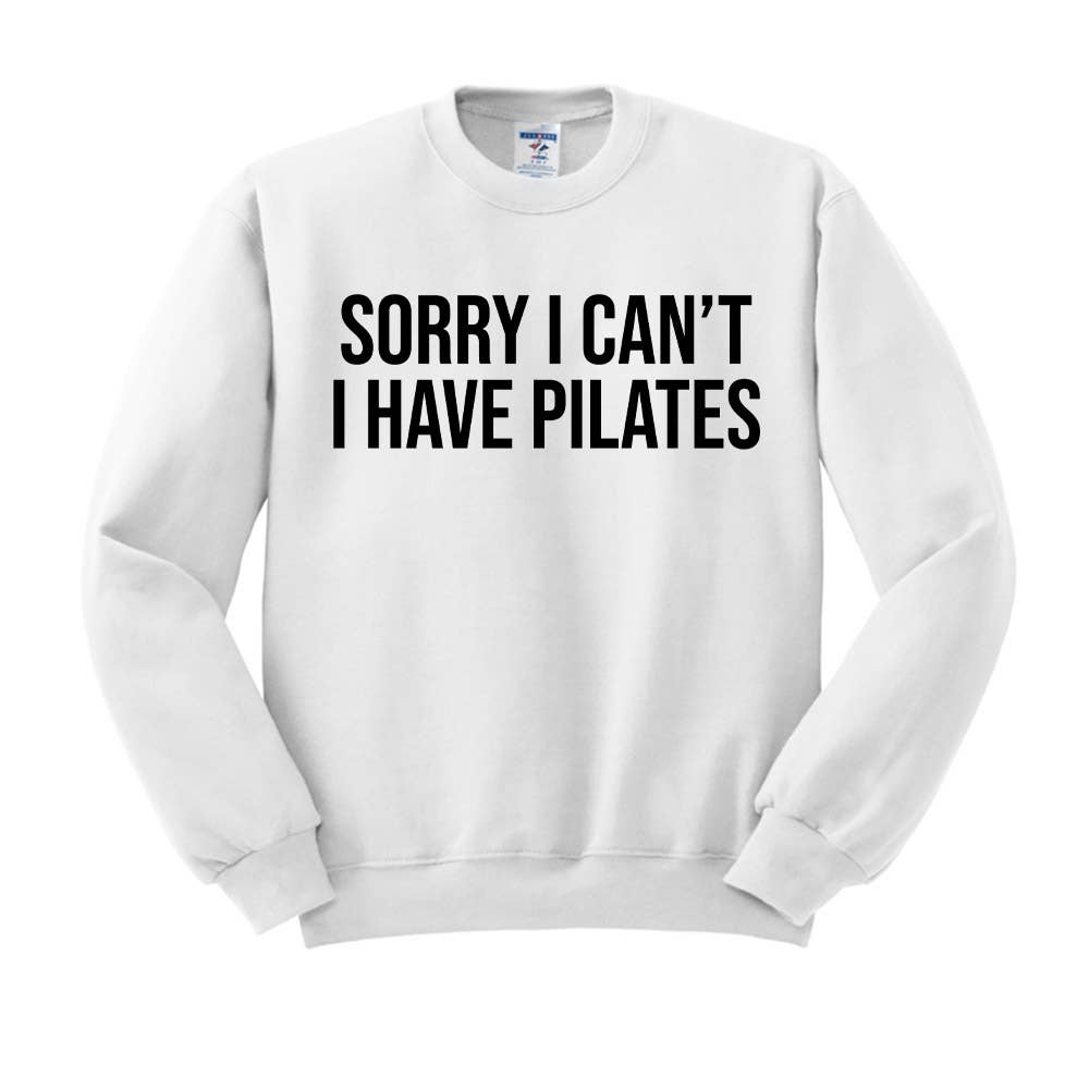DaisyChainDesignCo - Wholesale Graphic Sweatshirt - Women's - Sorry Can't Pilates Crewneck Sweatshirt 5