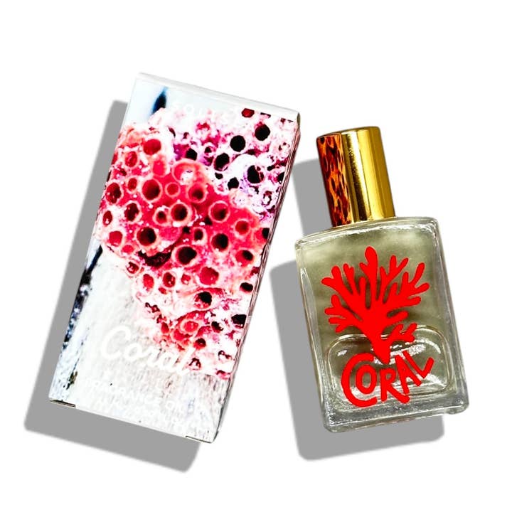 Parfum à l'huile CORAL Roller • Orchidée des îles & Ambre pour la vente par Solisea