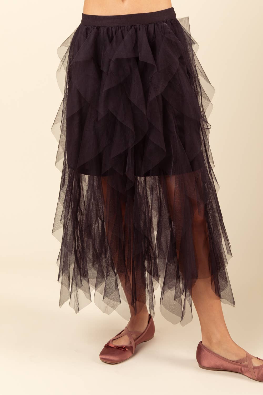 VERY J - Wholesale Rok - Dames - VERY J Barbie gelaagde tule midi-rok met waterval en elastische taille14