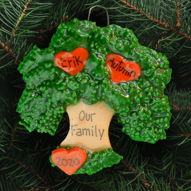 Family Tree Ornament for wholesale by Dough Delights, Inc