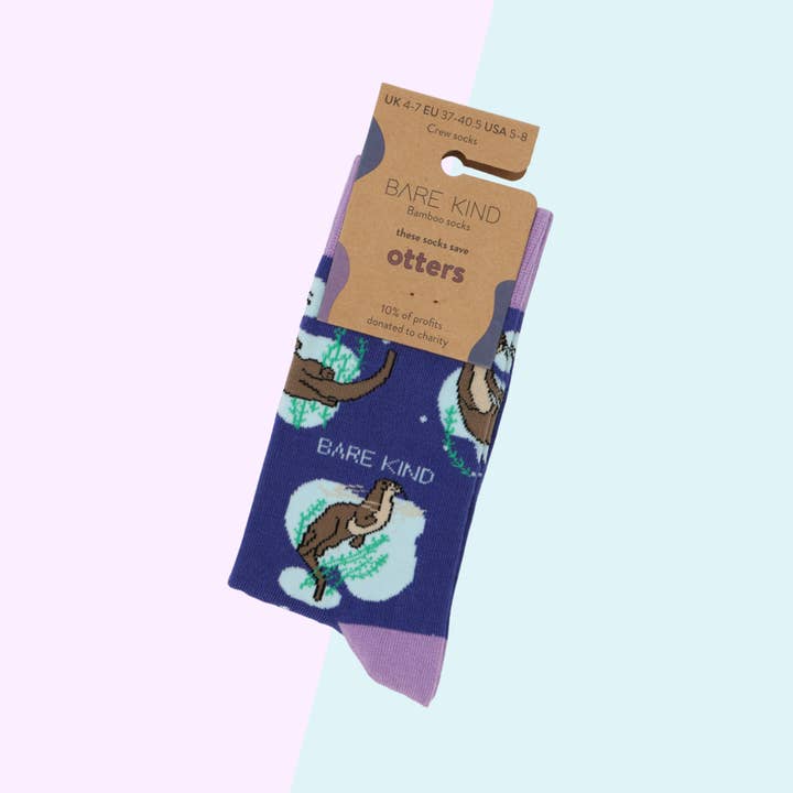 Bare Kind Socks - Wholesale Socks - Unisex - Otter Socks | Bamboo Socks | Blue Socks | Marine Socks1