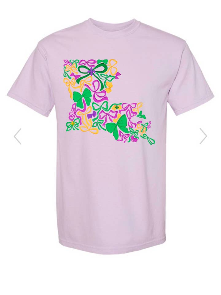 Maglietta di Carnevale Louisiana Bow per la vendita all'ingrosso da parte di Sew Unique