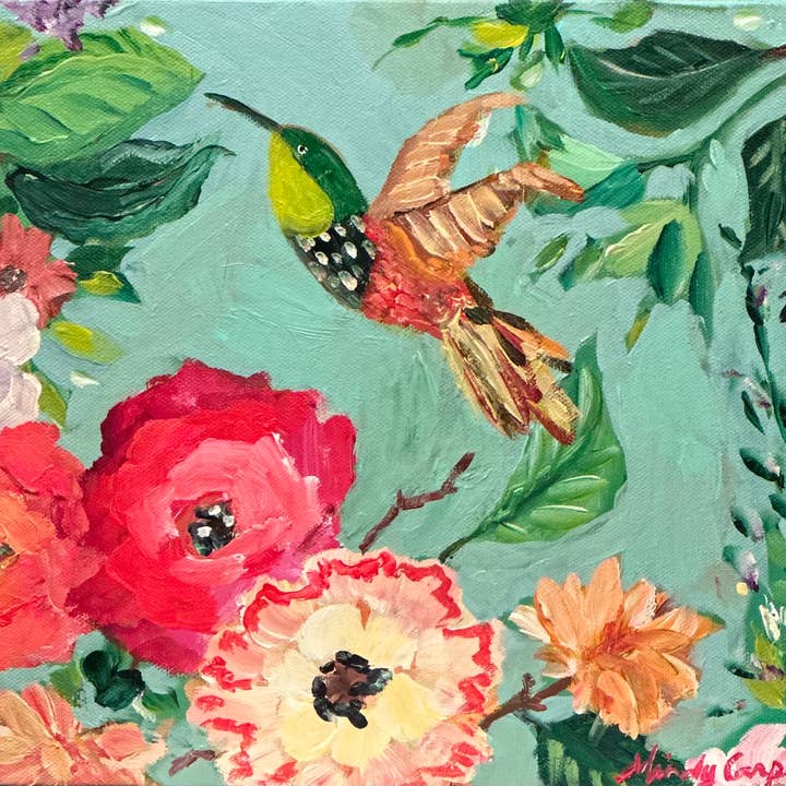 Carpe Diem Papers - Wholesale Everyday Greeting Card - Turquoise Hummingbird Greeting Card