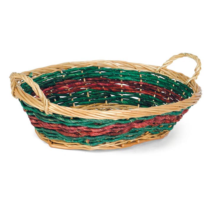 Oval White Willow/Maize Mini Wash Side Handle Holiday Tub for wholesale by Willow Group