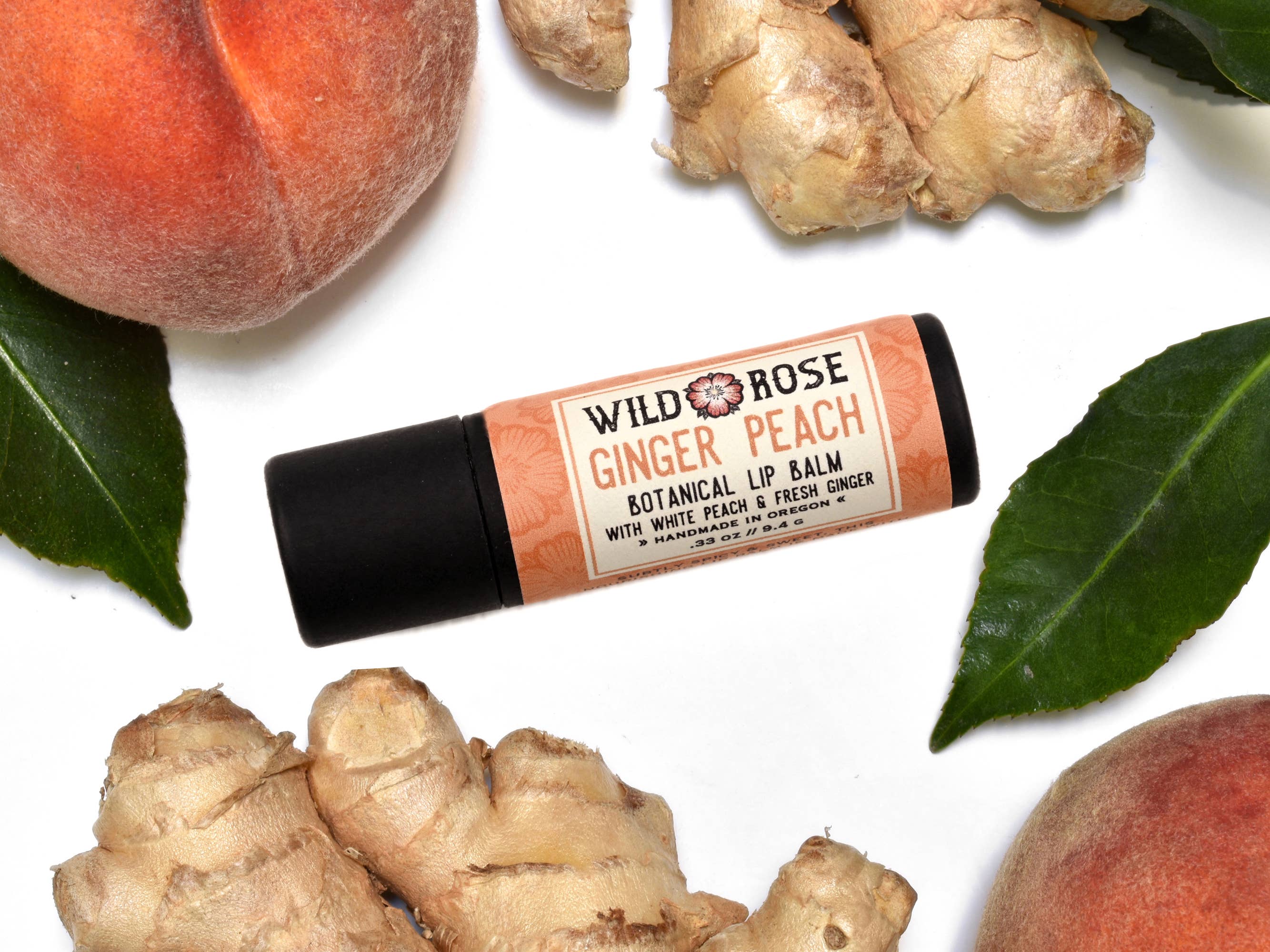 Wild Rose Herbs - Wholesale Lip Balm - Ginger Peach Lip Balm