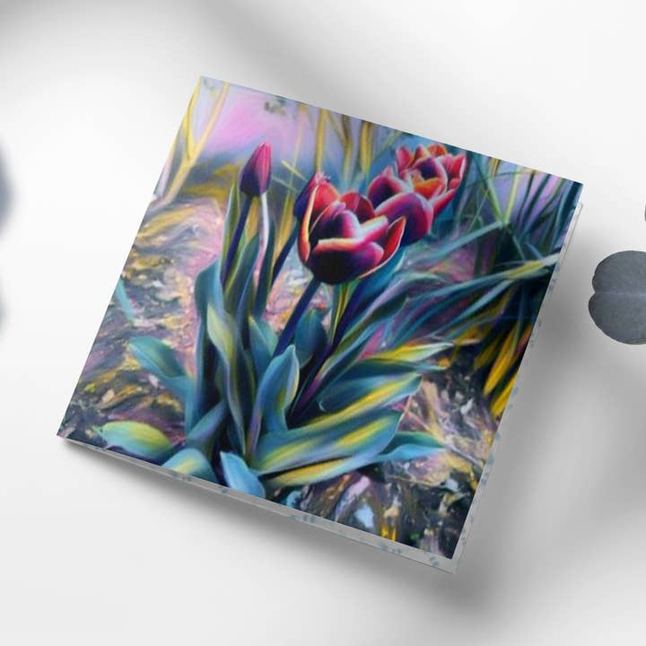 Art Collection: Tulips with Bright Pink Envelope for wholesale by 5C Designs