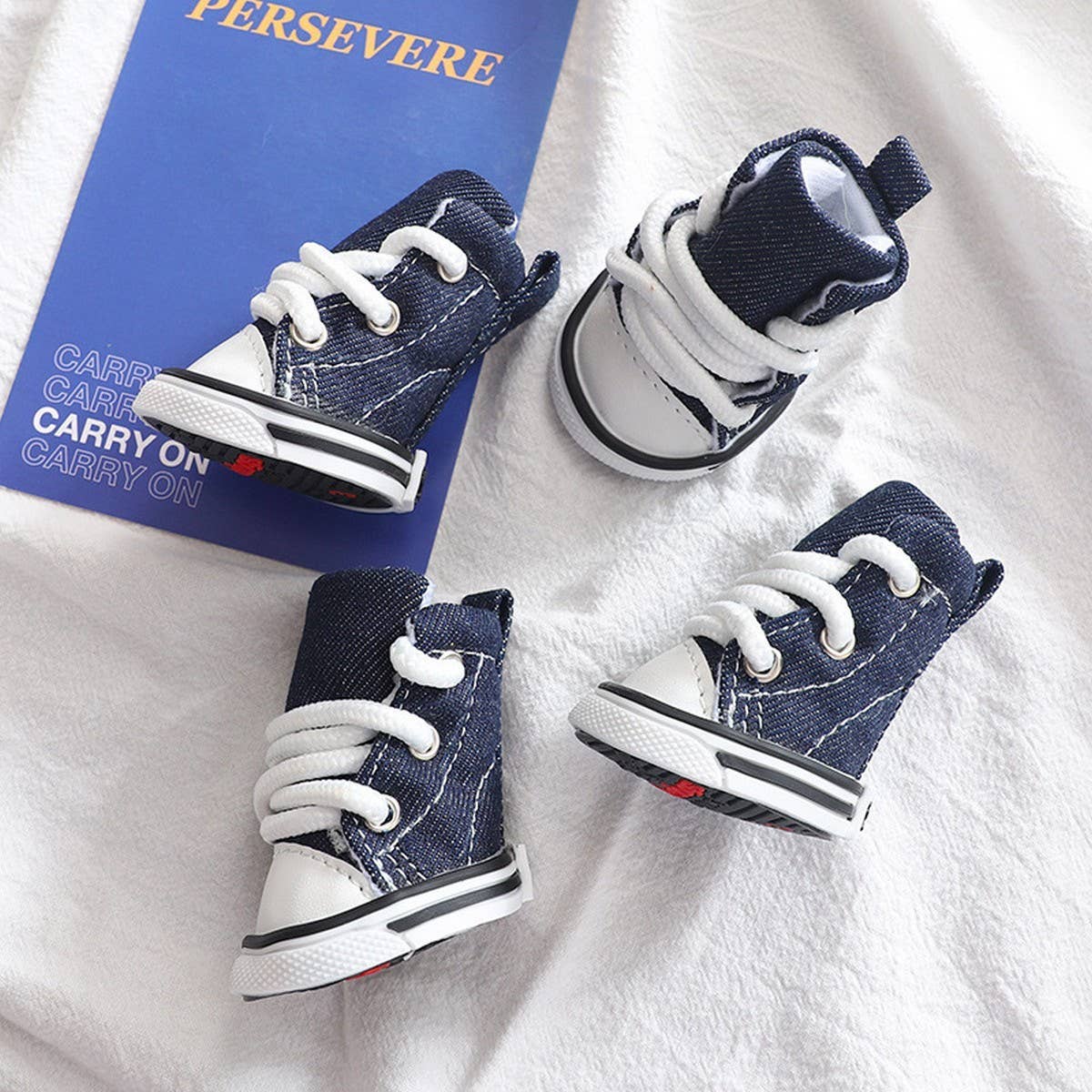 BLUE All-Season Canvas Dog Shoes – Casual & Durable_CWMM7256 for wholesale on Faire8