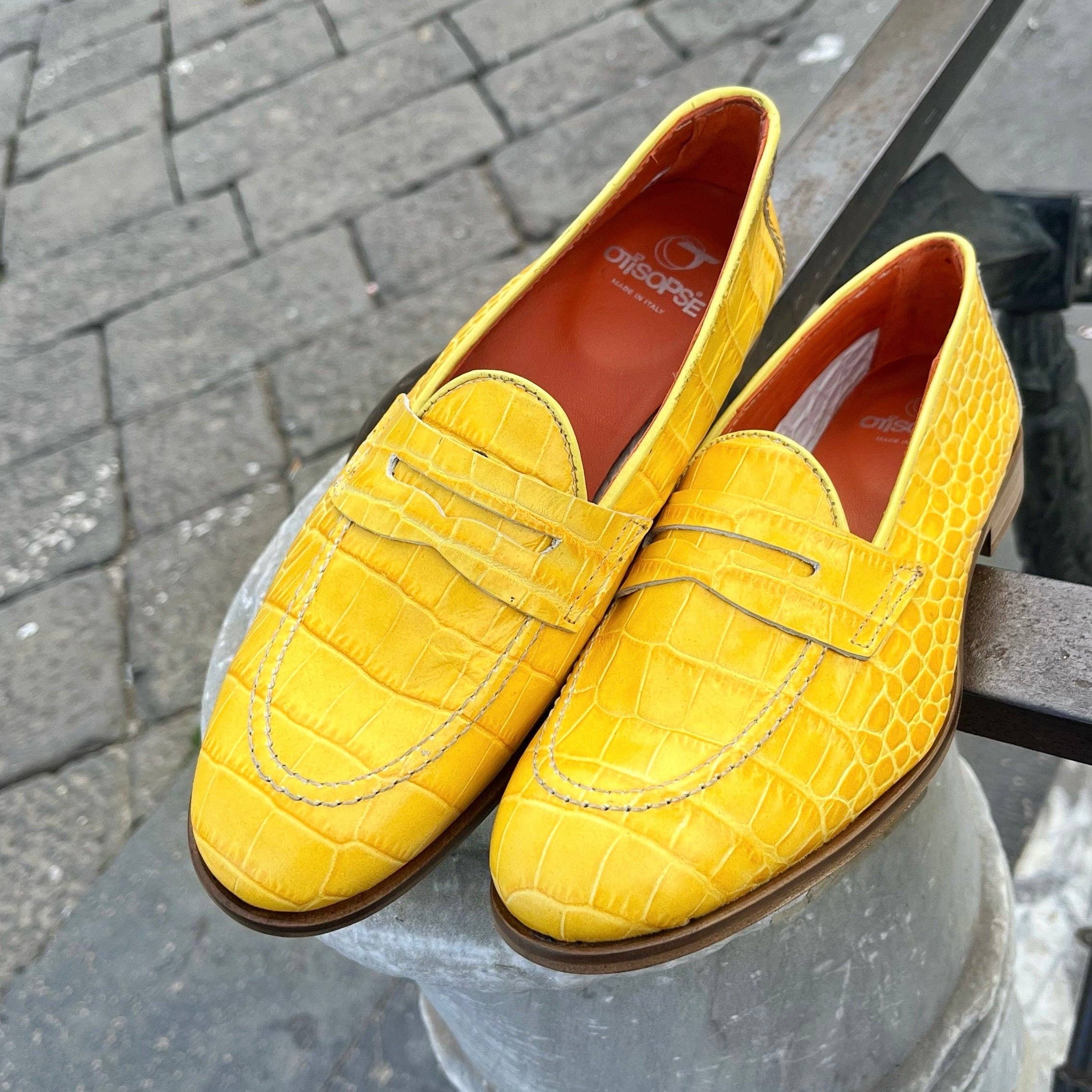 Color Amarillo Zapatos Amarillos Piel Zapatos Mimao 20009