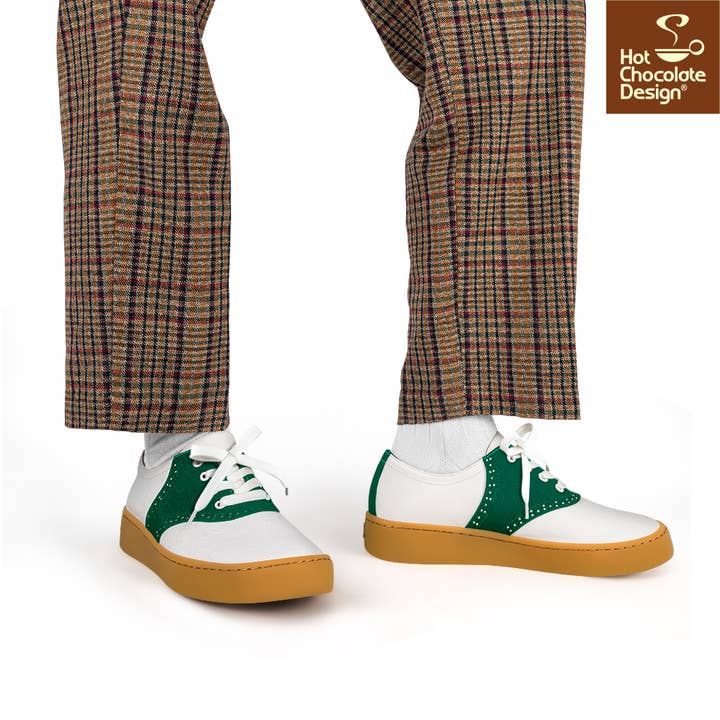 Popping Candy - Wholesale Lifestyle trainers – Women′s - Hot Chocolate Design - Saddle Sneakers Green1