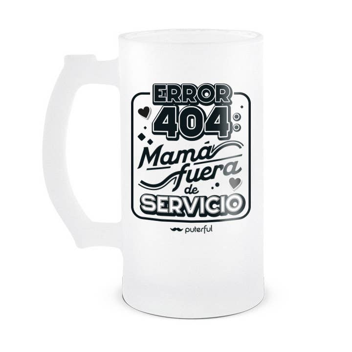 500ml Beer Mug - Off-duty mom for wholesale by Puterful