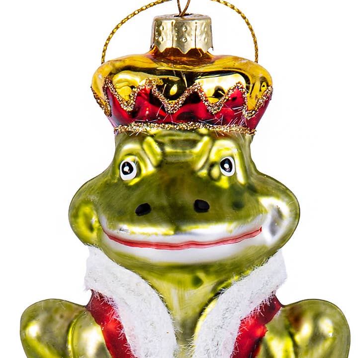 STP - Wholesale Ornament - The Frog Prince Glass Christmas Tree Ornament