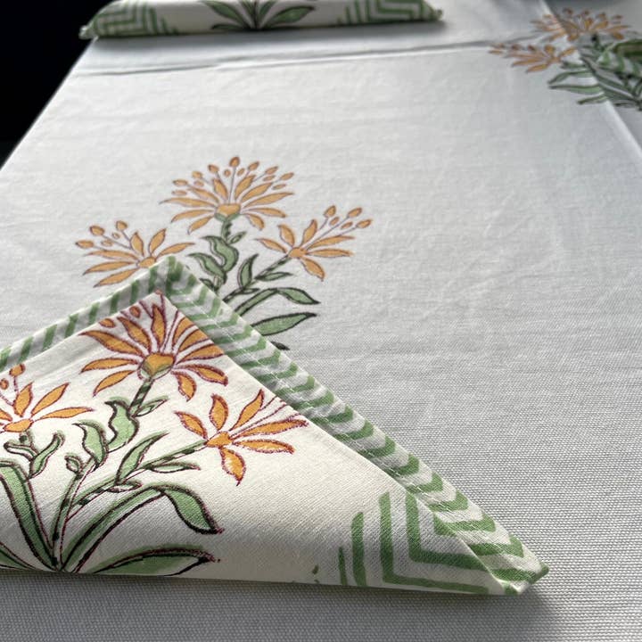 The Fairnest - Wholesale Tablecloth - Kirsten Hand Block Print Table Cloth5