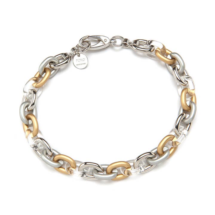 PONO by Joan Goodman - Wholesale Link & Chain Necklace - Barile Mini Bike Chain Necklace Platinum0