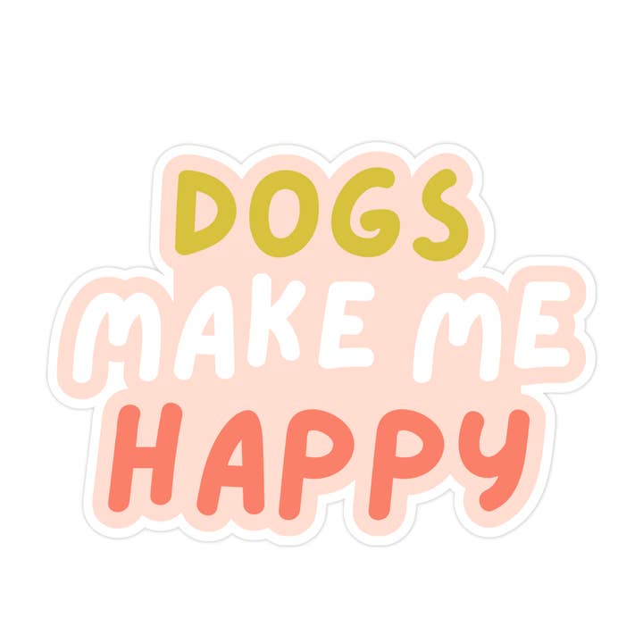 Pegatina Los perros me hacen feliz para venta al por mayor de Tiny Plant Market