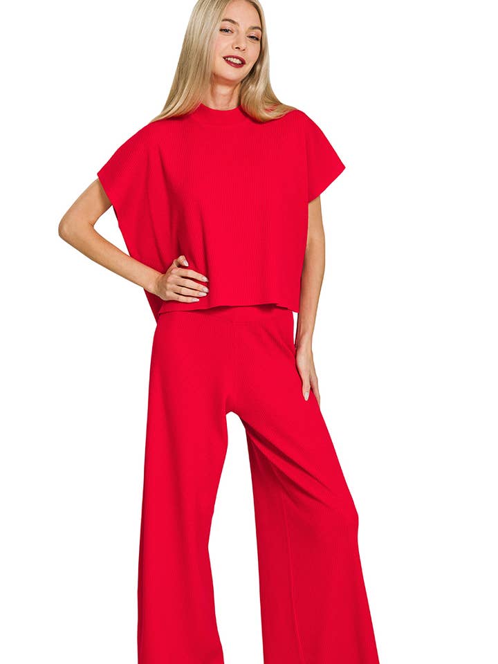 .1015 Viskos Tröja Topp & Byxor 2-delat Set SI-26892 för wholesale av 42POPS