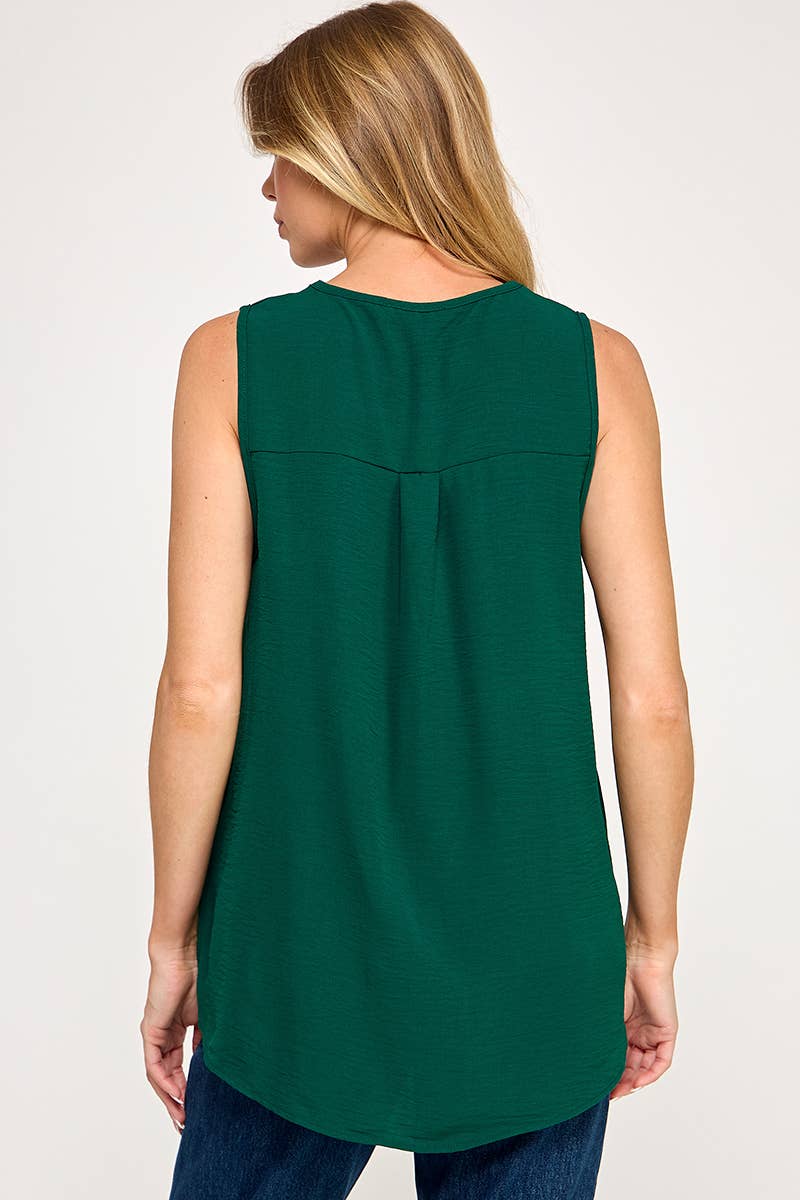 FSL Apparel - Wholesale Blouse - Women's - ST1560 - SOLID WOVEN V-NECK WORK WEAR CASUAL TOP27