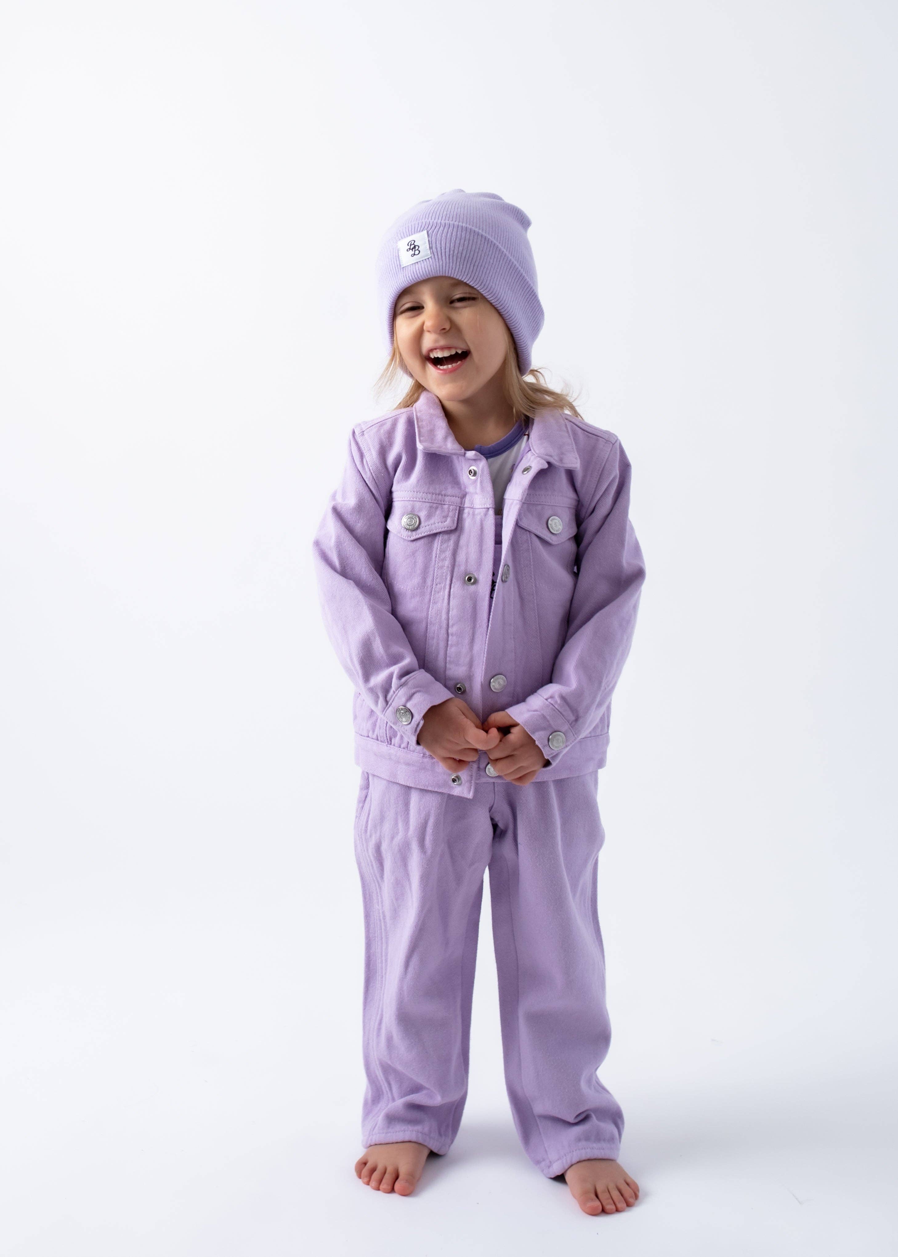 Bubble Baby - Wholesale Denim Jacket - Kids - Lilac | Bamboo Lined Denim Jacket1