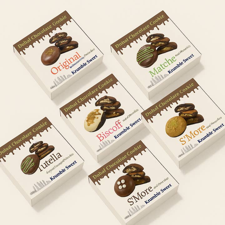 Dubai Chocolate Cookie Sampler – 6 Assorted Pack and other Purchase Wholesale individually wrapped sweets. Free Returns & Net 60 Terms on Faire trending on Faire.