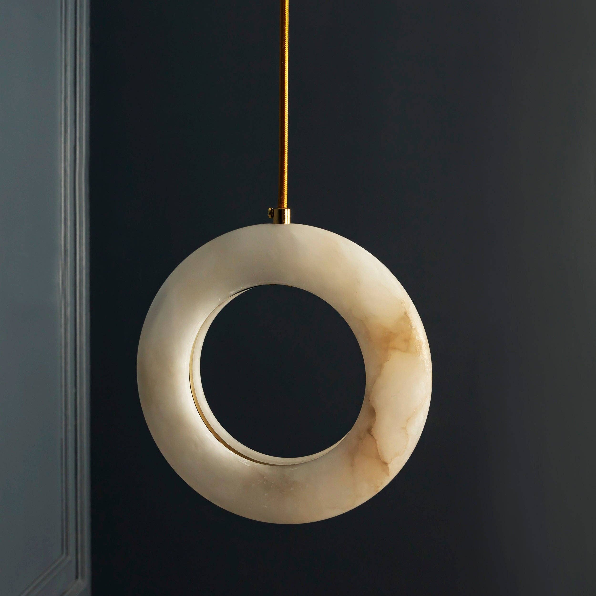 HEKA LIGHTING & TRADING LTD - Wholesale Chandelier/Hanging Light - Handmade Marble Bagel Pendant Lamp, Brass LED Light Chandelier, Housewarming Gift Art Deco Hanging Lighting, Ceiling Lights. MODEL : GAMBA4