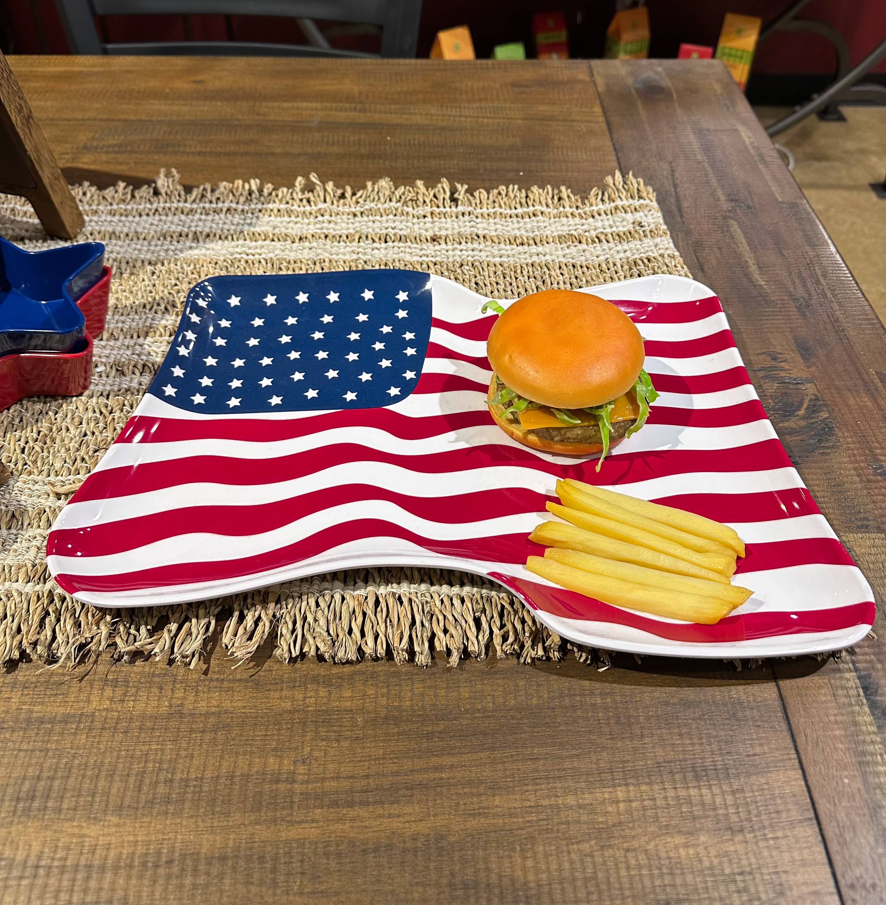 Supreme Housewares - Wholesale Platter - American Flag 16" Melamine Platter2