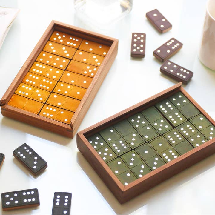 Blooh - Wholesale Dominoes - Handcrafted Leather Domino Set8