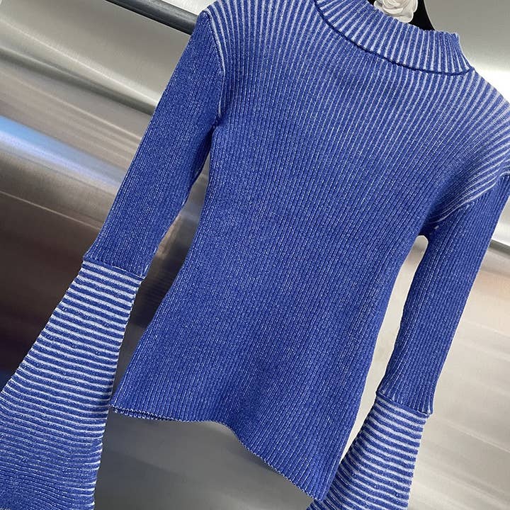 Productseeker - Wholesale Knit Top - Women's - TP54 Women's Vintage Washed Flared Sleeve Knit Top4