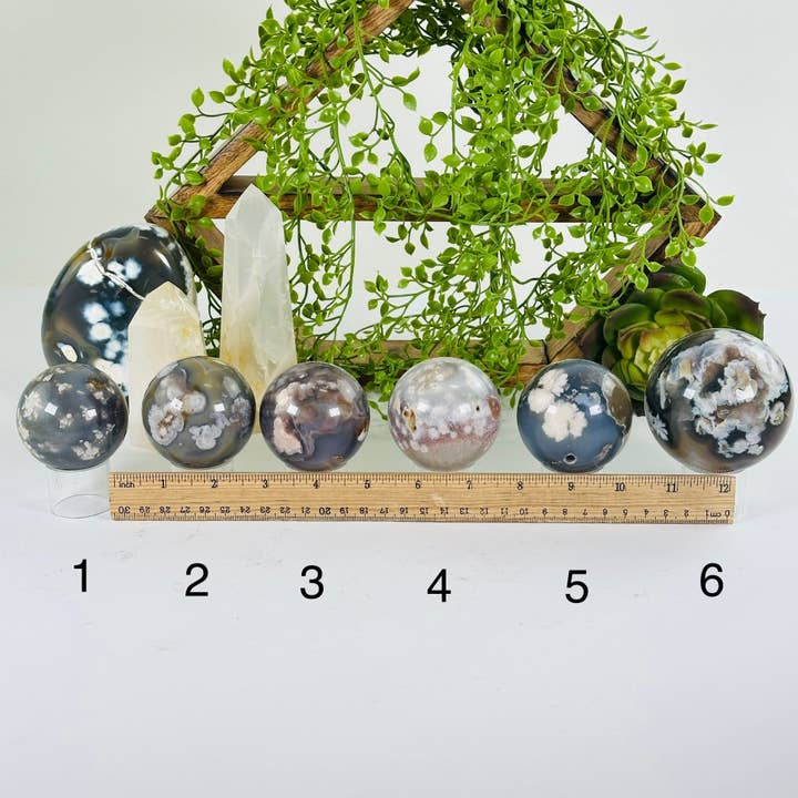 Rock Paradise - Wholesale Spiritual Stone/Crystal - Flower Agate Crystal Sphere - You Choose6