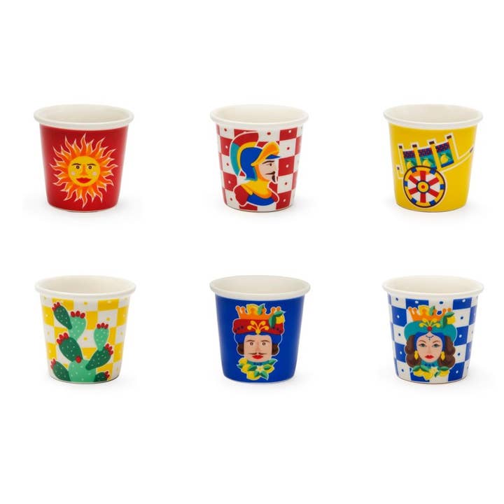 Set van 6 Excelsa Koffiekopjes – Sicilian Rhapsody voor wholesale door Bergamaschi & Vimercati S.p.a.
