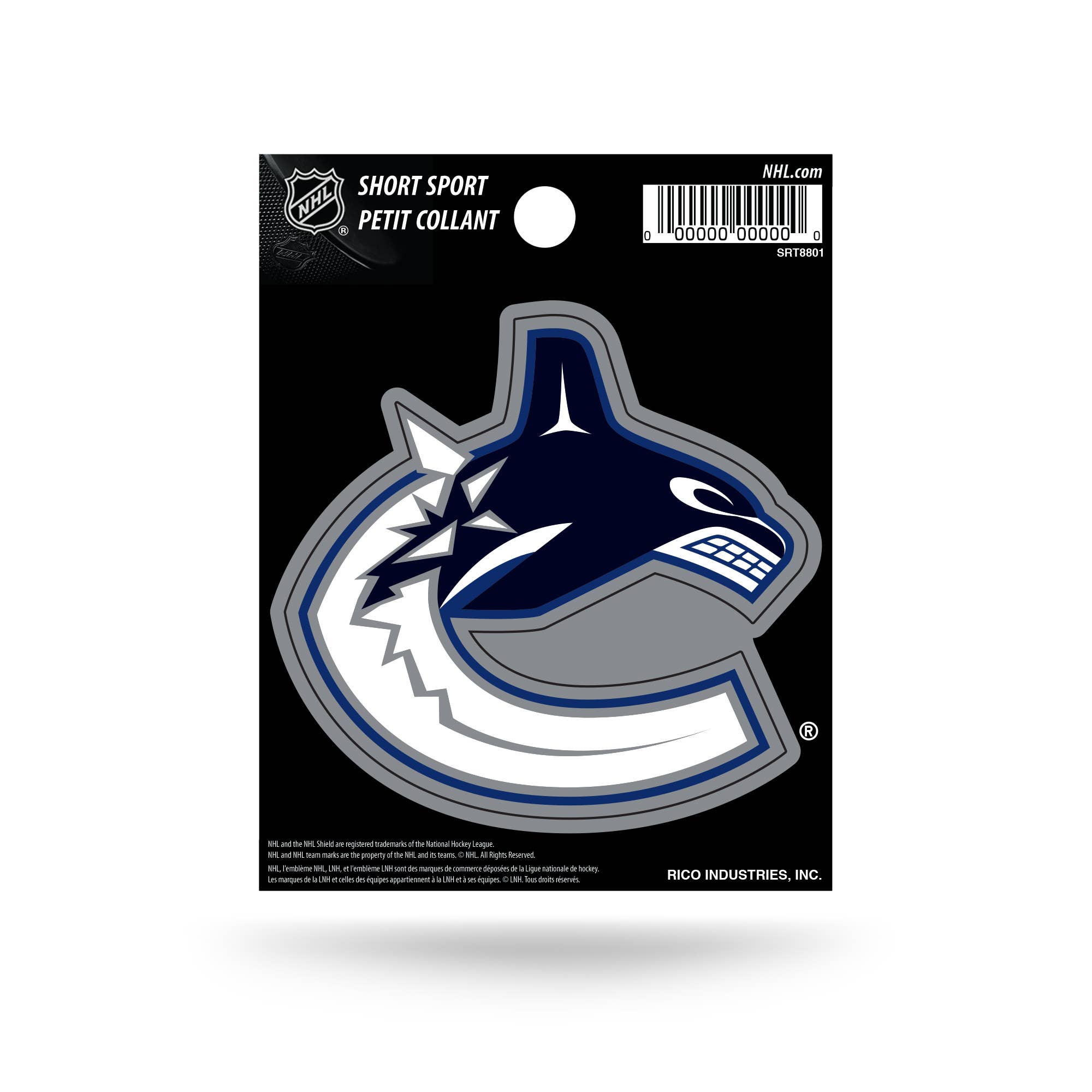 Rico Industries - Wholesale Sticker - NHL Hockey Vancouver Canucks  Short Sport Decal0